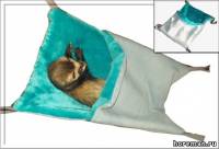 Джинсовый меховой гамачек