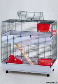 FOP ELMER - клетка для хорька (светлый поддон, синяя решетка)