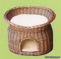 Twins Лежанка плетеная Башня + Овчина