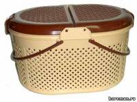 Переноска-корзина овальная пластик