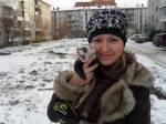 Оксана и хорёк Шнурок