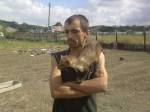 Диня следит за гусями